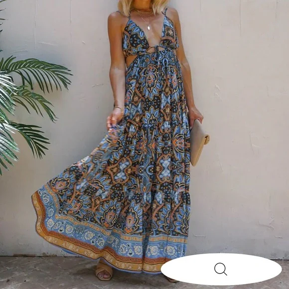 chinese dress ladies Weekend Itinerary Lace Maxi Dress – VICI main image 0